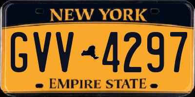 NY license plate GVV4297