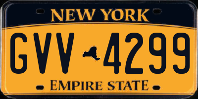 NY license plate GVV4299