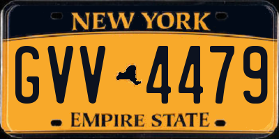 NY license plate GVV4479