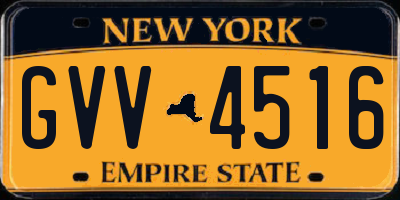 NY license plate GVV4516