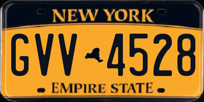 NY license plate GVV4528