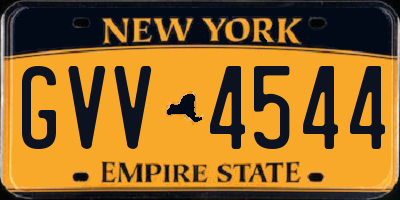 NY license plate GVV4544