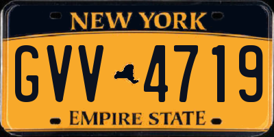 NY license plate GVV4719
