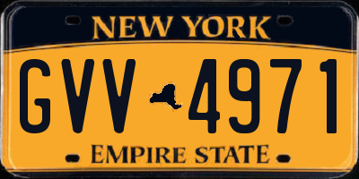 NY license plate GVV4971