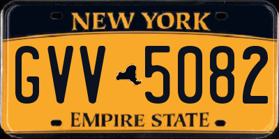 NY license plate GVV5082