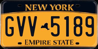 NY license plate GVV5189