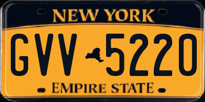 NY license plate GVV5220