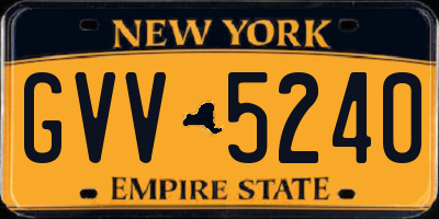 NY license plate GVV5240