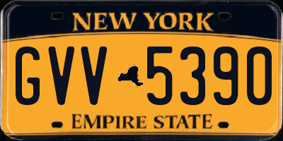 NY license plate GVV5390