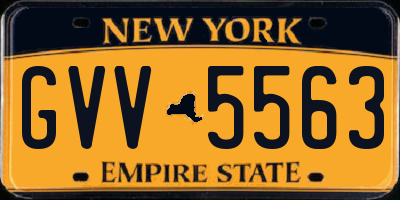NY license plate GVV5563