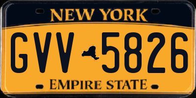 NY license plate GVV5826