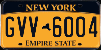 NY license plate GVV6004