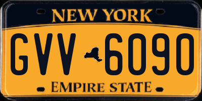 NY license plate GVV6090