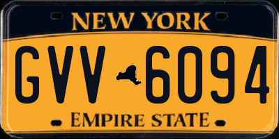 NY license plate GVV6094