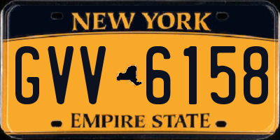 NY license plate GVV6158