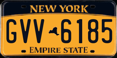 NY license plate GVV6185