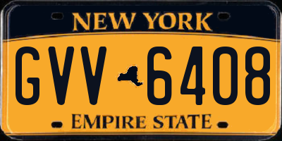 NY license plate GVV6408