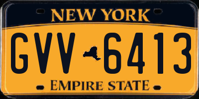NY license plate GVV6413