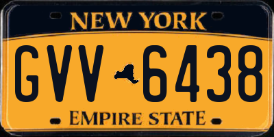 NY license plate GVV6438