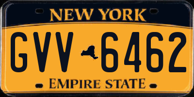 NY license plate GVV6462