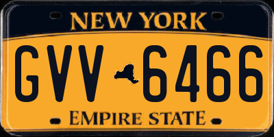 NY license plate GVV6466