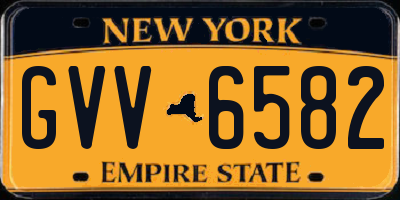 NY license plate GVV6582
