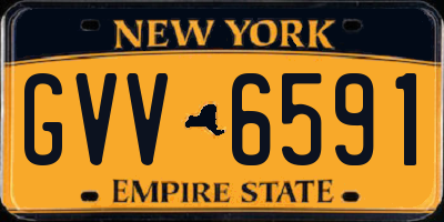 NY license plate GVV6591