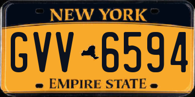 NY license plate GVV6594