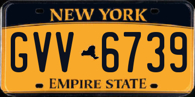 NY license plate GVV6739