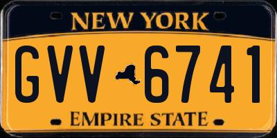 NY license plate GVV6741