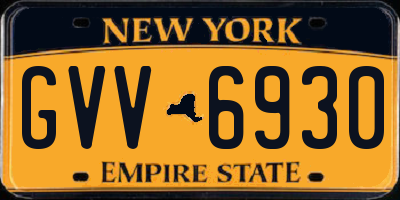 NY license plate GVV6930