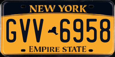 NY license plate GVV6958