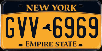 NY license plate GVV6969