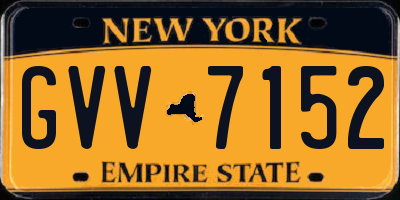 NY license plate GVV7152