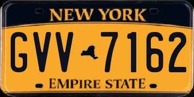 NY license plate GVV7162