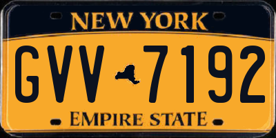 NY license plate GVV7192