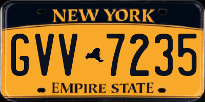 NY license plate GVV7235