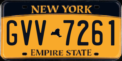 NY license plate GVV7261