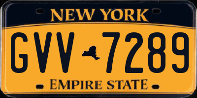 NY license plate GVV7289