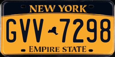 NY license plate GVV7298
