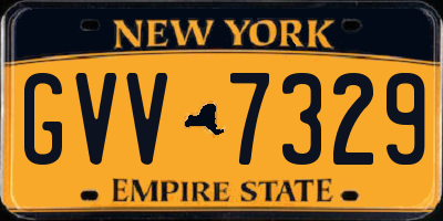 NY license plate GVV7329
