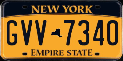 NY license plate GVV7340