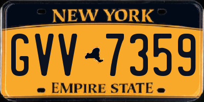NY license plate GVV7359