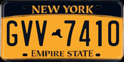 NY license plate GVV7410
