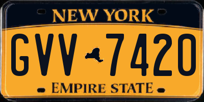 NY license plate GVV7420
