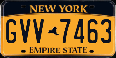 NY license plate GVV7463