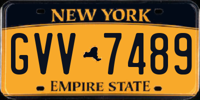 NY license plate GVV7489