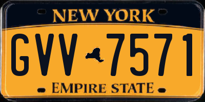 NY license plate GVV7571