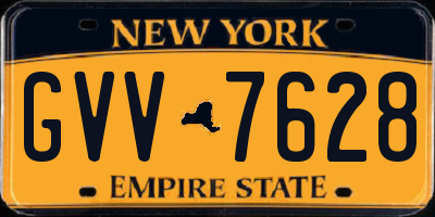 NY license plate GVV7628