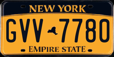 NY license plate GVV7780